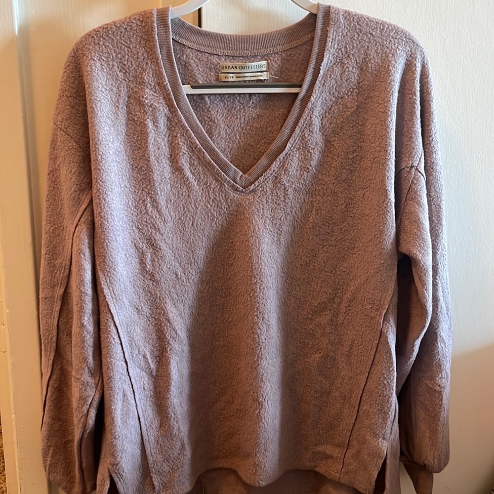 URBAN OUTFITTERS WOMENS KNUBBY SWEATER MAUEVE SIZE XS